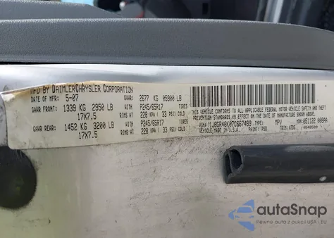 2007 Jeep Grand Cherokee Laredo из США, поврежденный, VIN 1J8GR48K07C667489